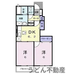 グラスハイツ盛兼B【1階】の間取り