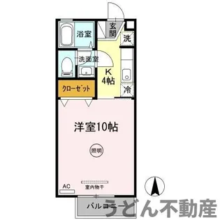 クレスト木太 A棟【1階】の間取り