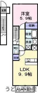 カサ・デル・ブリッサ【2階】の間取り