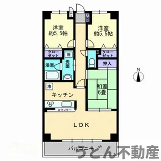 サンリッチ久保【3階】の間取り