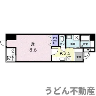 グレース栗林【2階】の間取り