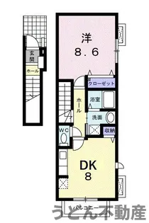 ジュネス MUKAI【2階】の間取り
