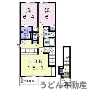 フォルシュ・ヴェーラⅡA【2階】の間取り