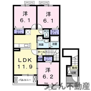 ルーベル宇多津G【2階】の間取り