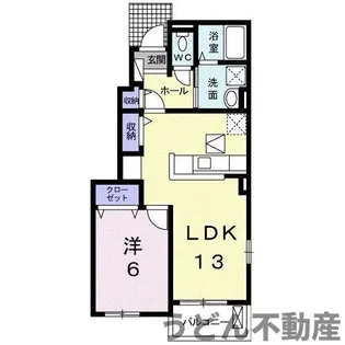 ラ・ベレッツァⅡC【1階】の間取り