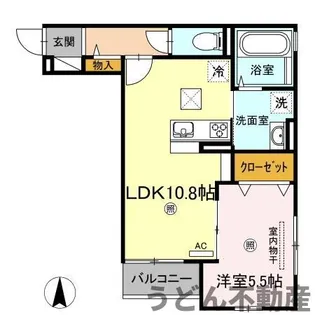 モンレーヴ【1階】の間取り