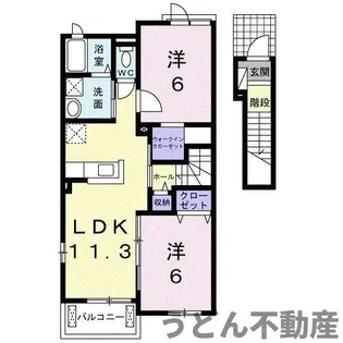 オプスKITA Ⅰ【2階】の間取り