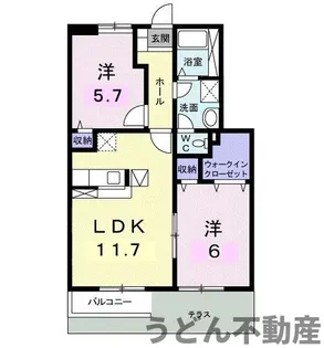 ロジュマン国分寺2【1階】の間取り