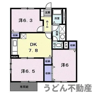 パールスクエアC【1階】の間取り