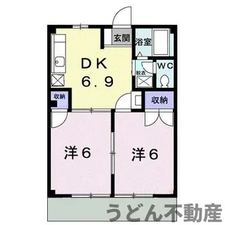 ニューシティ大内A【1階】の間取り