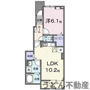 ブリリアントⅡB【1階】の間取り