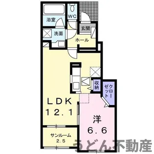 カーサ ベルデA【102号室】の間取り