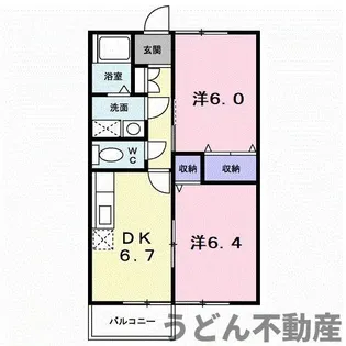 コーポサンレモ A【1階】の間取り
