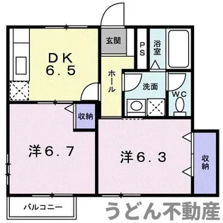 オリーブハイツ【1階】の間取り