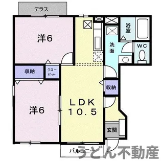 セラサス・ヴィラA【1階】の間取り