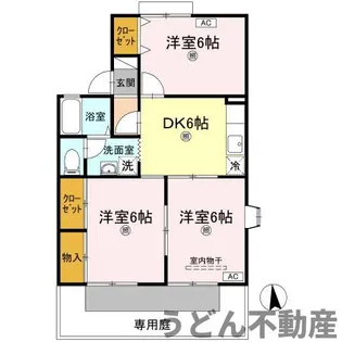 ドミール屋島 A棟【1階】の間取り