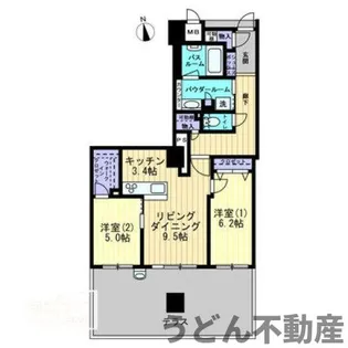 ココマチ高松アルファレジデンシア【403号室】の間取り