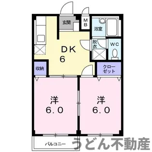 エルディム高木【2階】の間取り