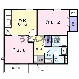 ベルメゾン A【1階】の間取り