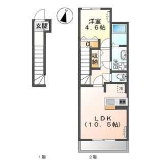 イニシオ A【208号室】の間取り