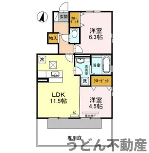 スマートフォー A館【1階】の間取り