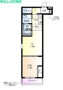 フジパレス市駅東ウエスト【301号室】の間取り