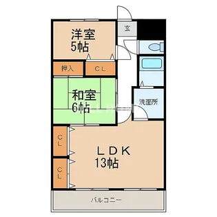 和歌山県海南市重根【マンション】の間取り
