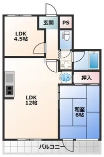 和歌山県和歌山市西高松1丁目【マンション】の間取り