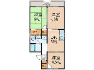 清水ハイツ【1階】の間取り