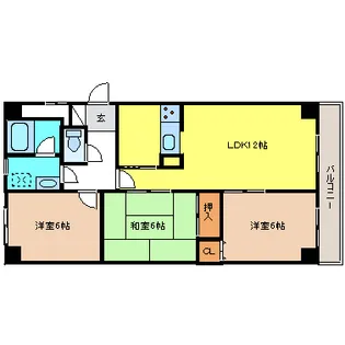 和歌山県和歌山市大谷【マンション】の間取り