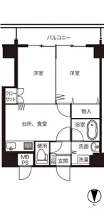 和歌山県和歌山市屋形町1丁目【マンション】の間取り