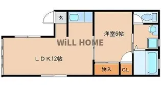 テラスハウスK【2号室】の間取り