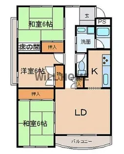 和歌山県和歌山市西浜1丁目【マンション】の間取り