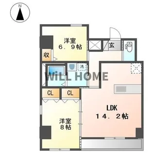 和歌山県和歌山市田中町3丁目【マンション】の間取り