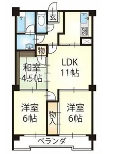 和歌山県和歌山市黒田【マンション】の間取り