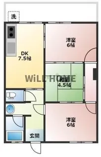 和歌山県和歌山市内原【アパート】の間取り
