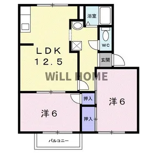 和歌山県和歌山市梅原【アパート】の間取り