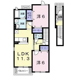 和歌山県和歌山市島【アパート】の間取り