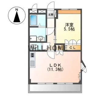 和歌山県橋本市北馬場【アパート】の間取り