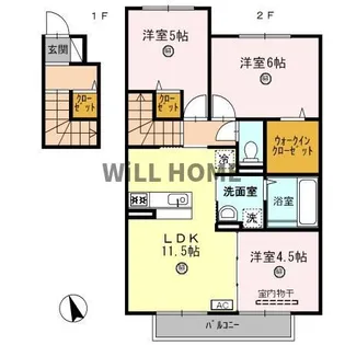 和歌山県和歌山市土入【アパート】の間取り