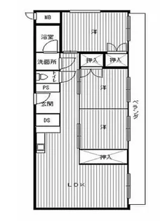 和歌山県和歌山市中之島【マンション】の間取り