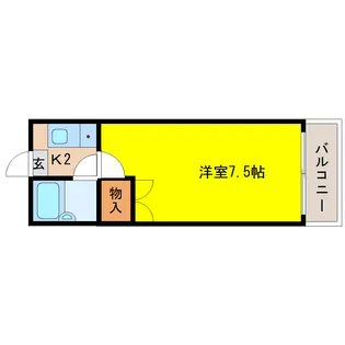 ロイヤルコーポ有本C棟【3L号室】の間取り