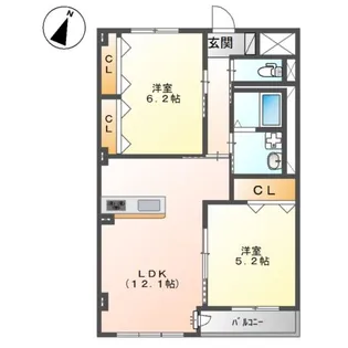ソレアードⅡ【3階】の間取り