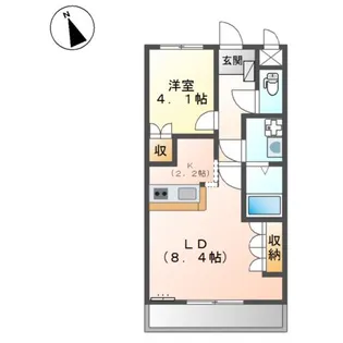 ヴェニール紀ノ川【1階】の間取り