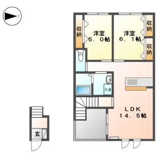 グランアセット上山【2階】の間取り