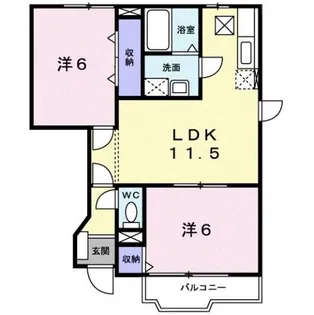 フェルマータⅡ FERMATA【1階】の間取り