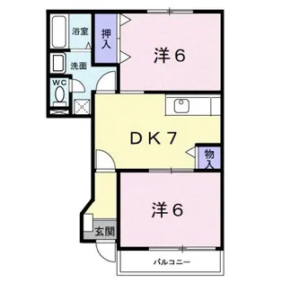メゾンドヴェール西浜【1階】の間取り