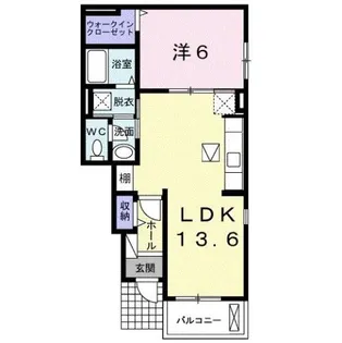 ラヴィーン(RAVINE)Ⅰ【1階】の間取り