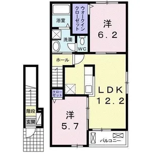 カンタービレ西浜Ⅰ【2階】の間取り