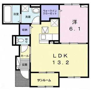 仮)毛見アパート【1階】の間取り
